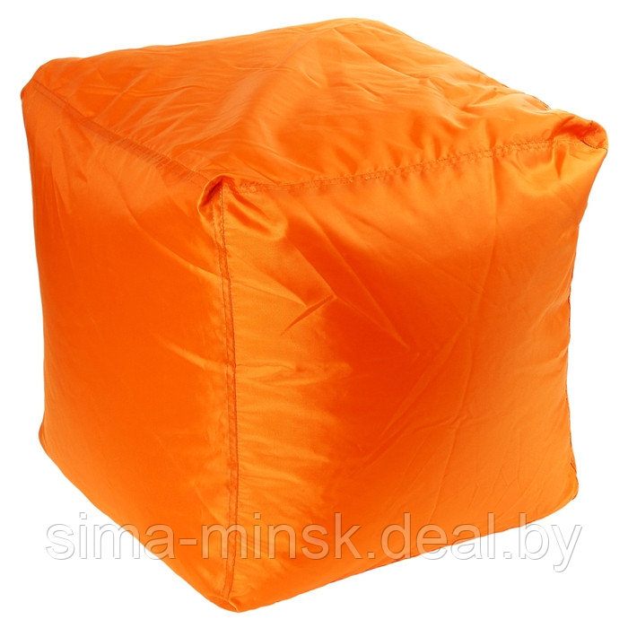 Пуфик-куб, 45×45см, цвет оранжевый - фото 1 - id-p187473830