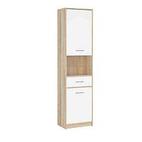 Шкаф-пенал «Стелс», 2 двери, 1 ящик, 502 × 343 × 1950 мм, цвет дуб сонома / белый