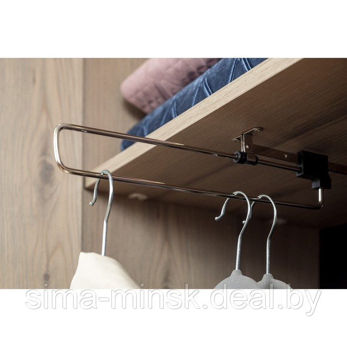 Шкаф для одежды и белья Nature 8, 560 × 416 × 2116 мм, цвет гаскон пайн / чёрный - фото 6 - id-p187469964