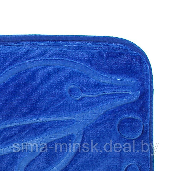 Набор ковриков для ванной и туалета Доляна «Дельфины», 3 шт: 39×43, 40×50, 50×80 см, цвет МИКС - фото 9 - id-p187476978