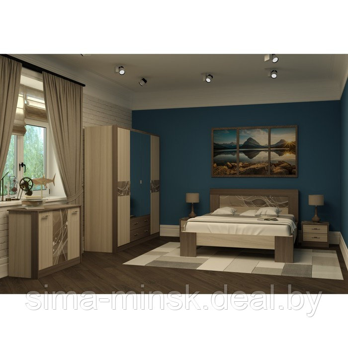 Стол туалетный «Николь», 580 × 450 × 1458 мм, зеркало, цвет ясень шимо светлый / тёмный - фото 3 - id-p187469109