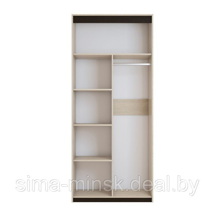 Шкаф 2-х дверный для одежды «Ева», 940 × 524 × 2168 мм, цвет дуб сонома / дуб венге - фото 2 - id-p187470165
