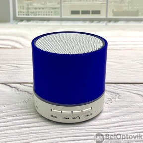 Портативная Bluetooth колонка со светодиодной подсветкой Mini speaker (TF-card, FM-radio) Синяя - фото 1 - id-p182116080