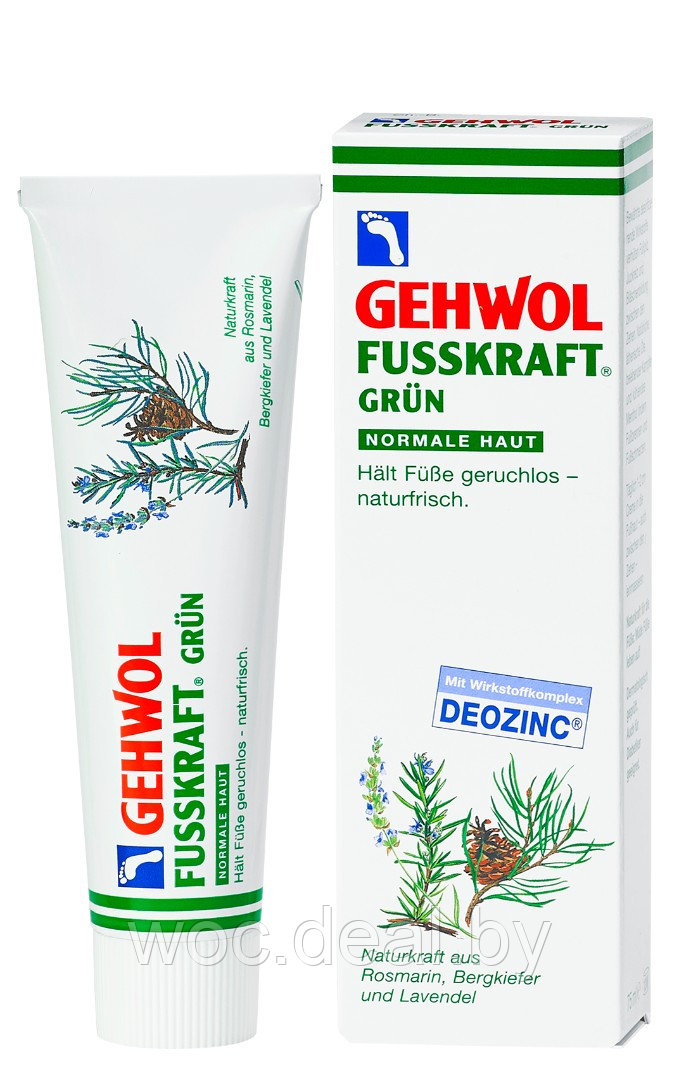 Gehwol Крем для нормализации потоотделения для ног Зеленый Fusskraft, 75 мл - фото 1 - id-p176329649