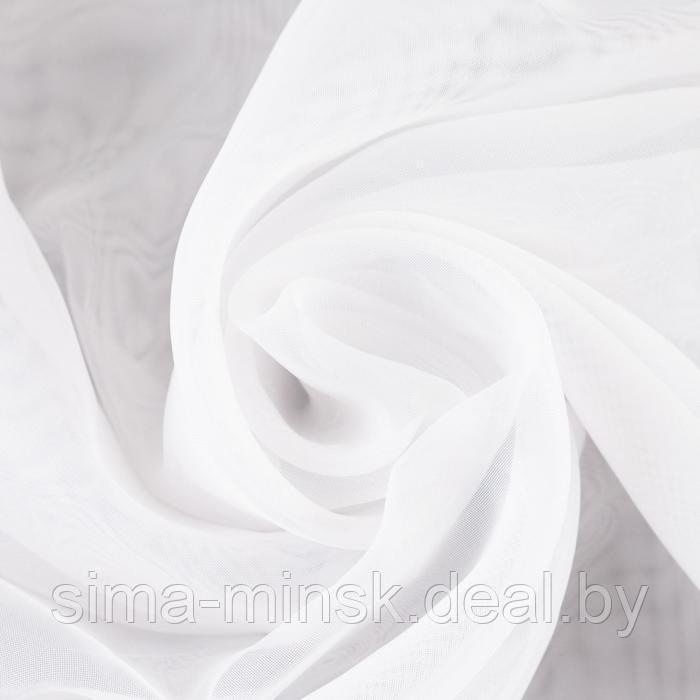 Тюль вуаль 200х260 см, белый, пэ 100% - фото 3 - id-p187485044