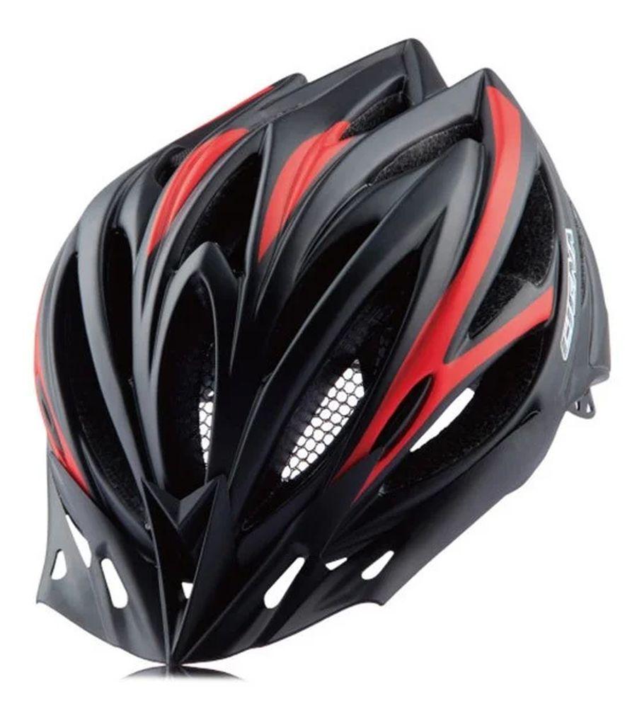 Шлем велосипедный Cigna WT-068 (чёрный/красный, 54-57см) - фото 1 - id-p187486211