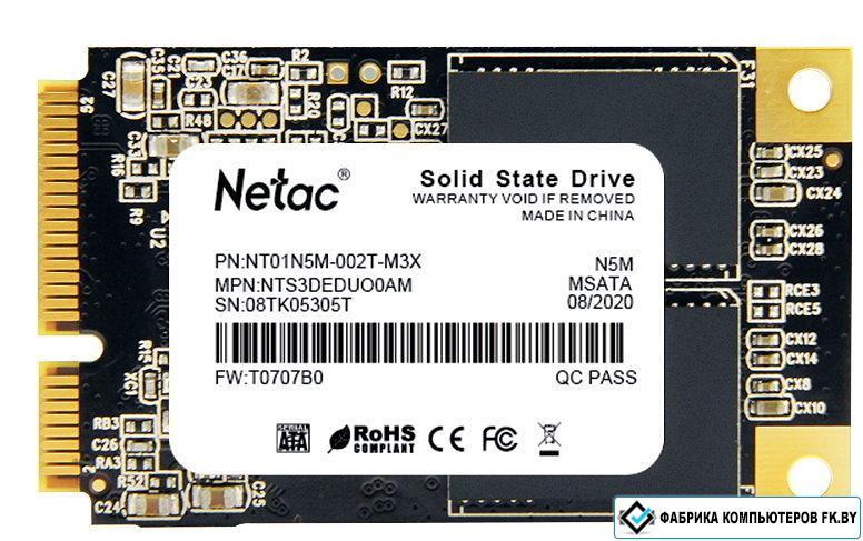 SSD Netac Внутренний SSD mSATA 2TB Netac N5M - фото 1 - id-p187459592