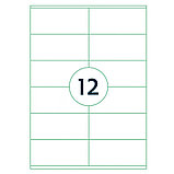 Самоклеящиеся этикетки универсальные "Rillprint", 105x48 мм, 100 листов, 12 шт, белый, фото 2