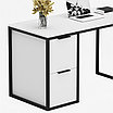 Письменный стол Crafto Курт Лофт 05 (белый черный)  1200 600 750, фото 5