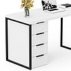 Письменный стол Crafto Кихот Лофт 05 (белый черный) 1200 600 750, фото 6
