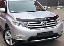 Дефлектор капота - мухобойка, Toyota Highlander 2010-..., VIP TUNING