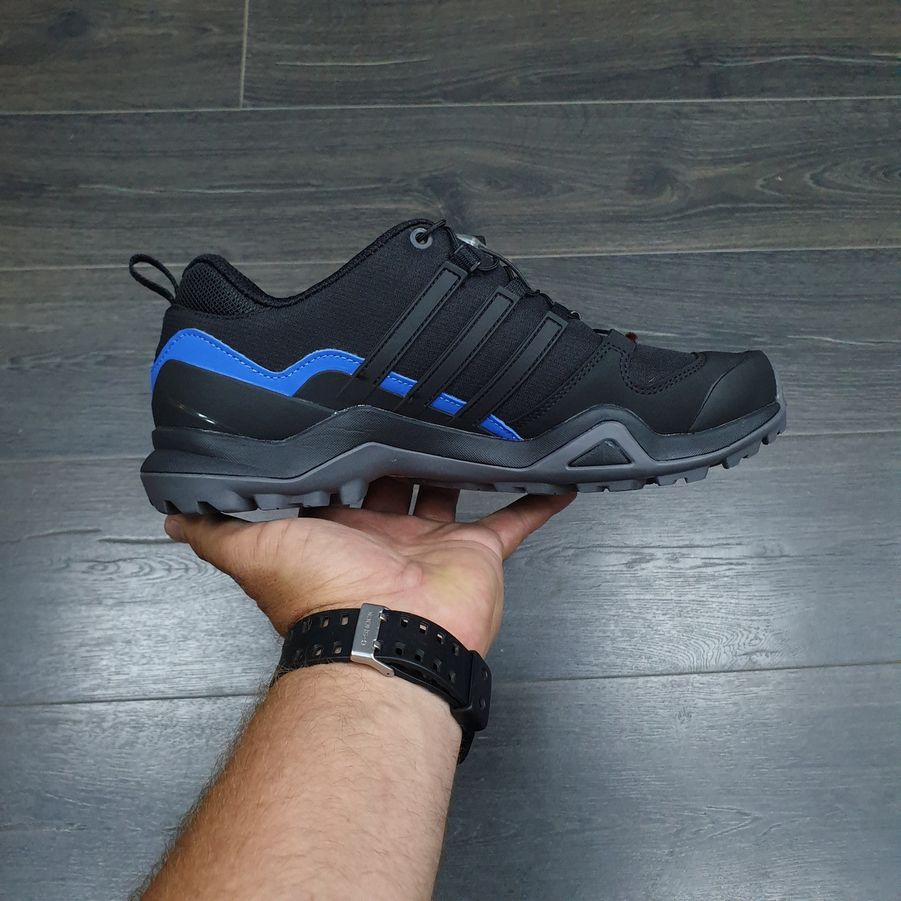 Кроссовки Adidas Terrex Swift Low Black Blue - фото 2 - id-p187425101