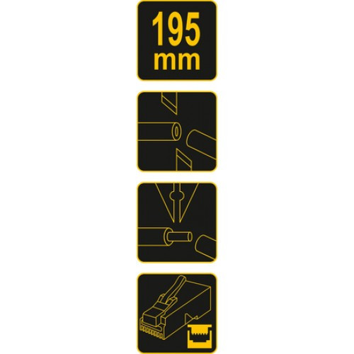 Пресс-клещи для обжима и зачистки кабеля (RJ45, RJ11) "Vorel" 45504 - фото 2 - id-p187526556