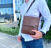 Мужская сумка-планшет Jeep Buluo (кошелёк Бифолд в подарок)