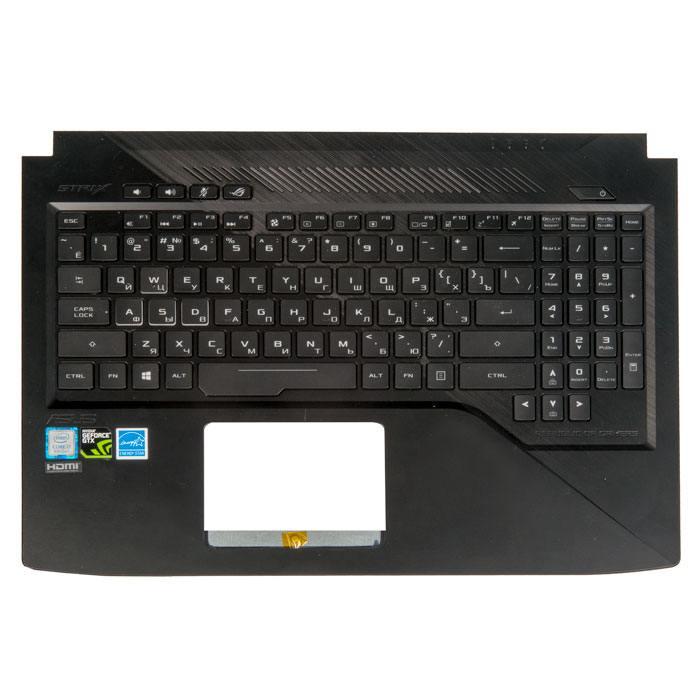 Верхняя часть корпуса (Palmrest) Asus ROG STRIX GL503 с клавиатурой, с подсветкой - фото 1 - id-p187529254