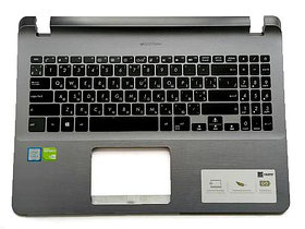Верхняя часть корпуса (Palmrest) Asus VivoBook X507 с клавиатурой, серый
