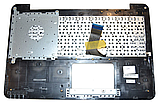 Верхняя часть корпуса (Palmrest) Asus VivoBook X555 с клавиатурой, серебристый, (с разбора), фото 2