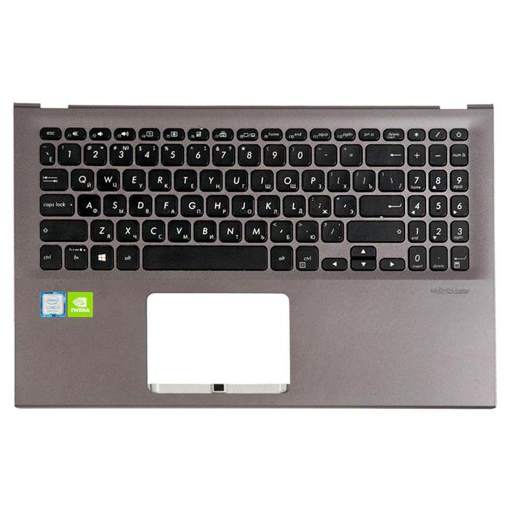 Верхняя часть корпуса (Palmrest) Asus VivoBook X512 с клавиатурой, с подсветкой, серо-фиолетовый - фото 1 - id-p187529268