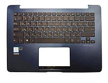 Верхняя часть корпуса (Palmrest) Asus ZenBook UX430 с клавиатурой, с подсветкой, синий, RU