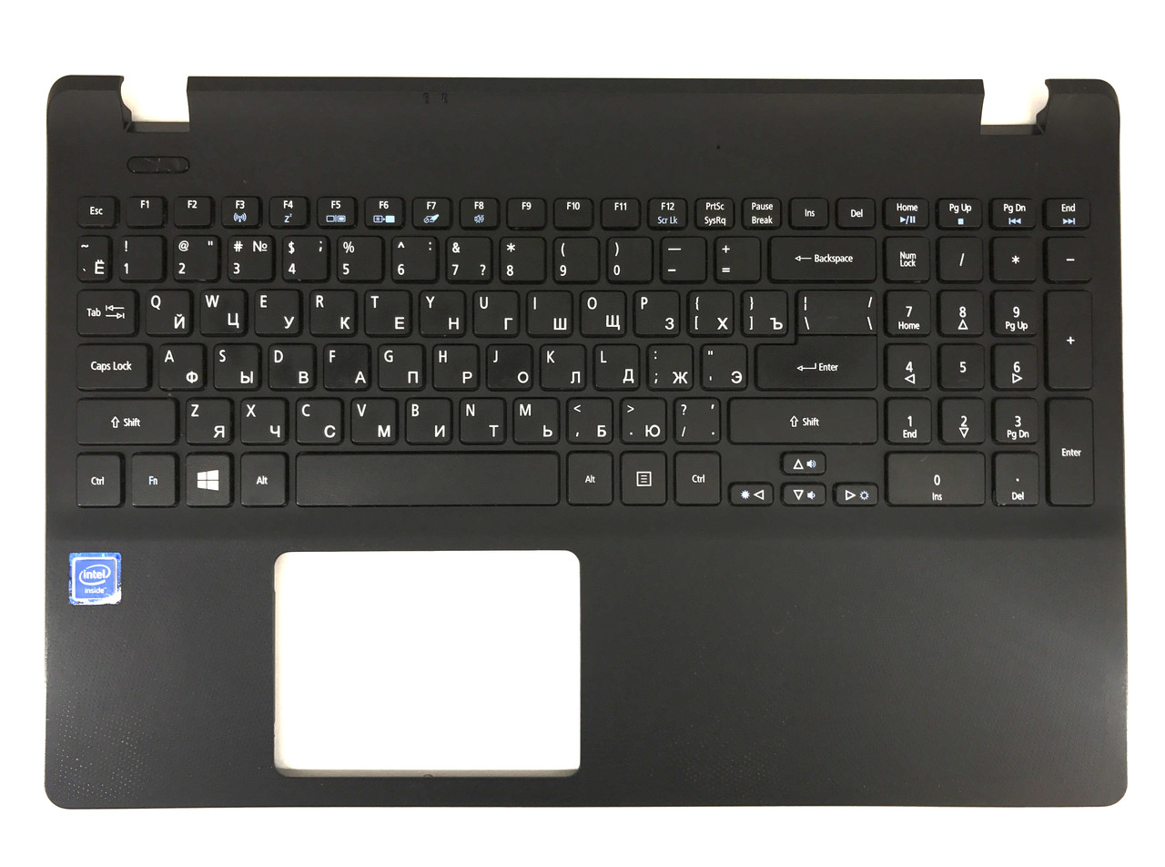 Верхняя часть корпуса (Palmrest) Acer Aspire ES1-531 c клавиатурой, черный (с разбора) - фото 1 - id-p187529281