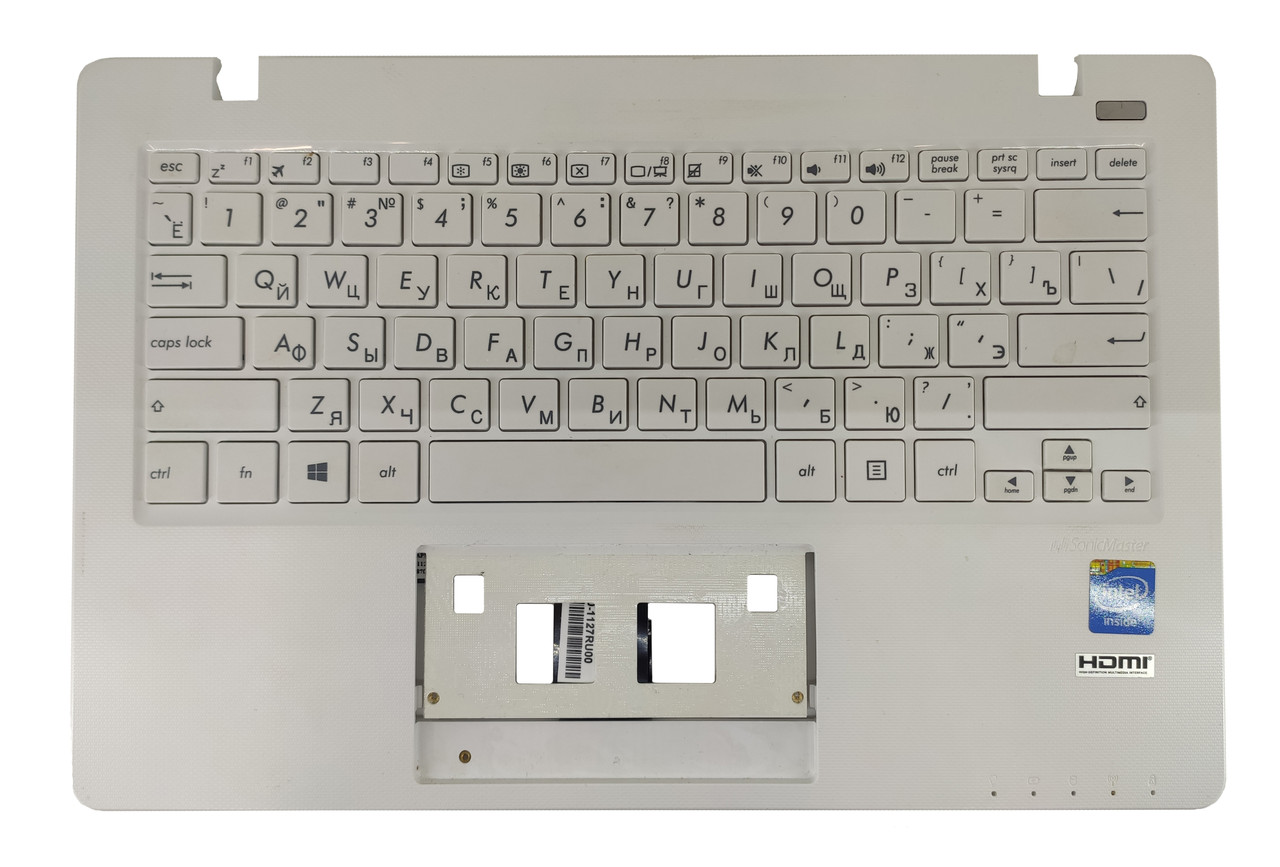 Верхняя часть корпуса (Palmrest) Asus VivoBook X200 с клавиатурой, белый