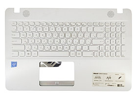 Верхняя часть корпуса (Palmrest) Asus VivoBook X541 с клавиатурой, белый, (с разбора)