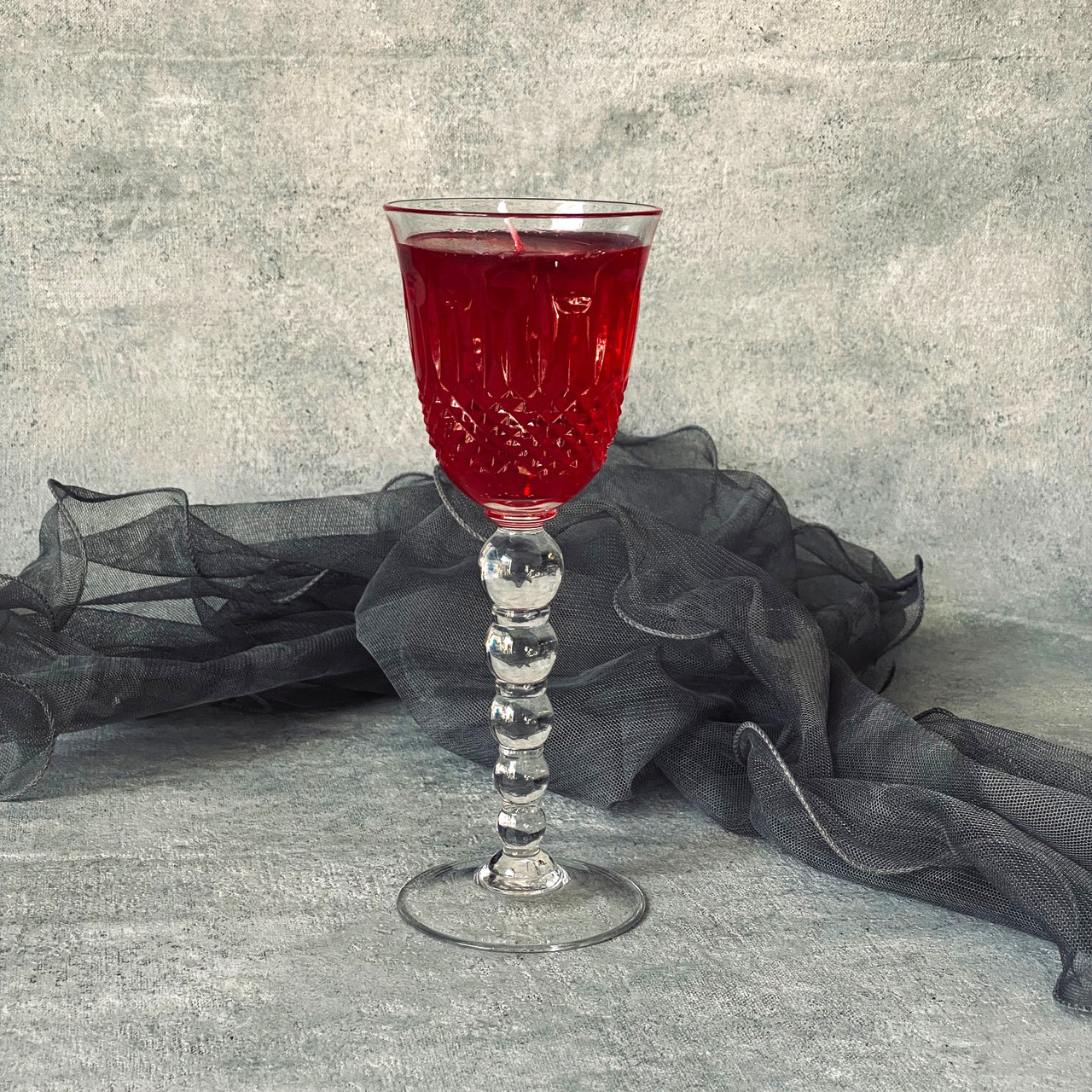 Свеча гелевая в винтажном бокале Розовое вино - фото 2 - id-p187529145