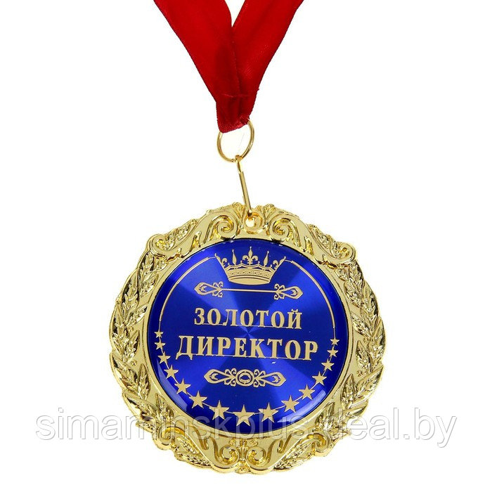 Медаль в бархатной коробке «Золотой директор», d=7 см - фото 2 - id-p187547046