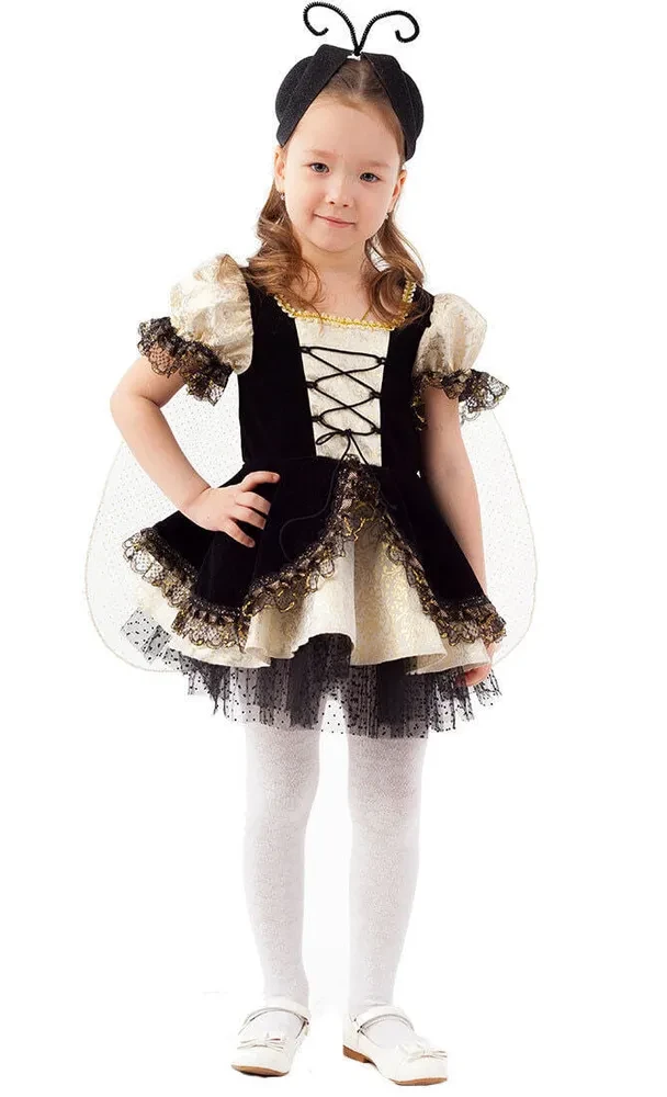 Детский карнавальный костюм для девочки Муха Цокотуха Пуговка, фото 1