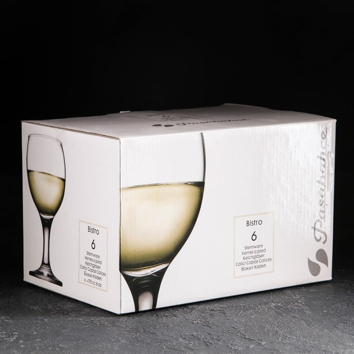 Набор фужеров для белого вина Bistro, 175 мл, h=13 см, 6 шт - фото 2 - id-p187564296