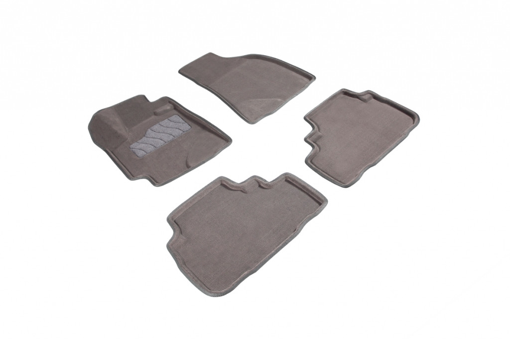 Коврики салона 3D ВОРС Toyota Highlander III Серые