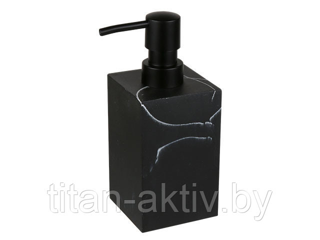 Диспенсер (дозатор) для мыла MARBLE, черный, PERFECTO LINEA (Композитный материал: полирезин под нат