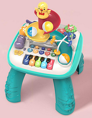 Детский музыкальный развивающий столик пианино с шариками Уточка