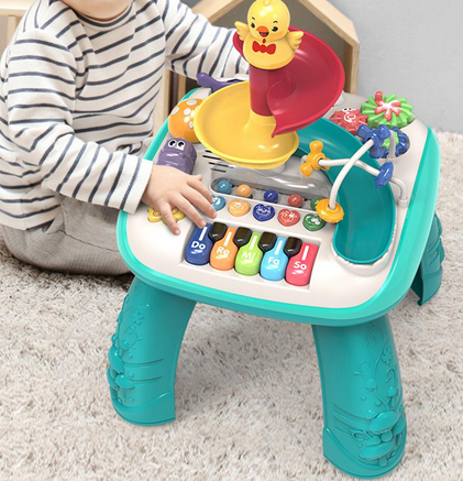 Детский музыкальный развивающий столик пианино с шариками Уточка - фото 4 - id-p187591823