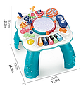Детский музыкальный развивающий столик пианино  красный и синий, фото 4