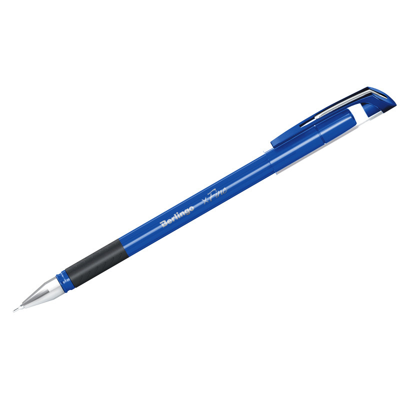 Ручка шариковая Berlingo "xFine" маслян. стержень, синяя, 0,3мм, грип CBp_03500 - фото 1 - id-p187596379
