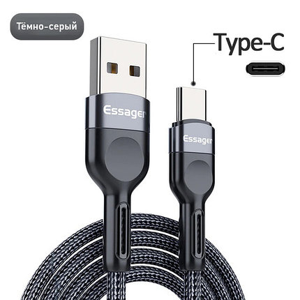 Кабель зарядный Essager USB Type-C для смартфона 2м, фото 2