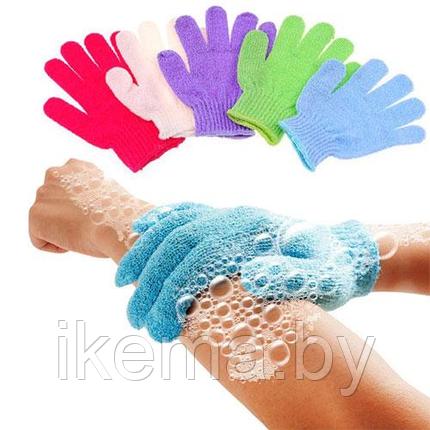 Мочалка-перчатка, цвет Голубой (QH-0912), фото 2