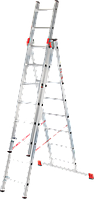 Лестница алюминиевая трехсекционная профессиальная Новая высота 8 ступеней 3230308