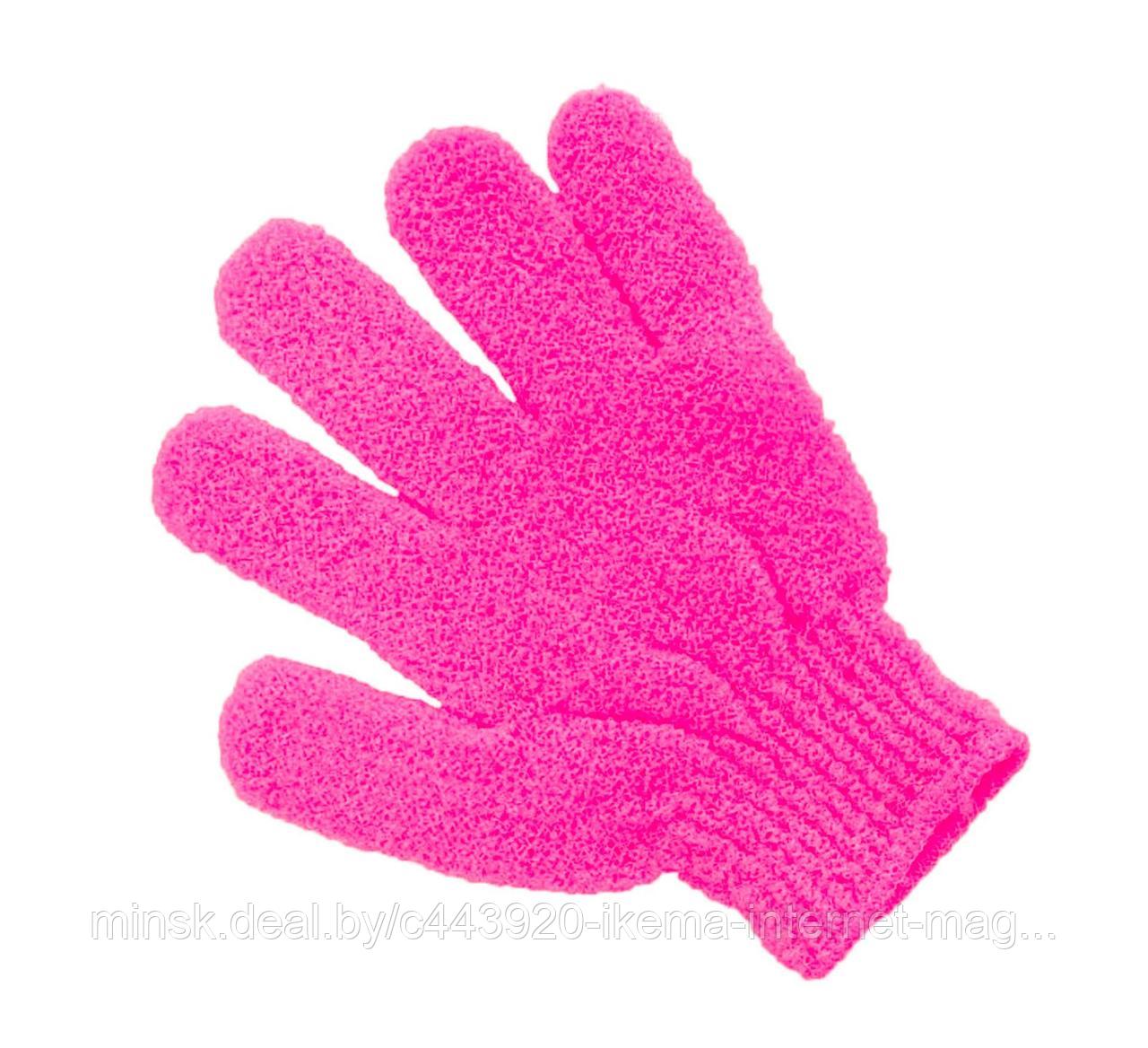 Мочалка-перчатка, цвет Малиновый (QH-0912) - фото 1 - id-p187616113