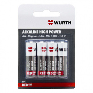 Батарейка AA WURTH LR6-1.5 V алкалиновая Батарейка 08270014 - фото 1 - id-p187620376