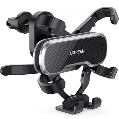 Автомобильный держатель UGREEN LP228-80539, Gravity Drive Air Vent Car Mount Phone Holder, в воздуховод, - фото 3 - id-p187622807