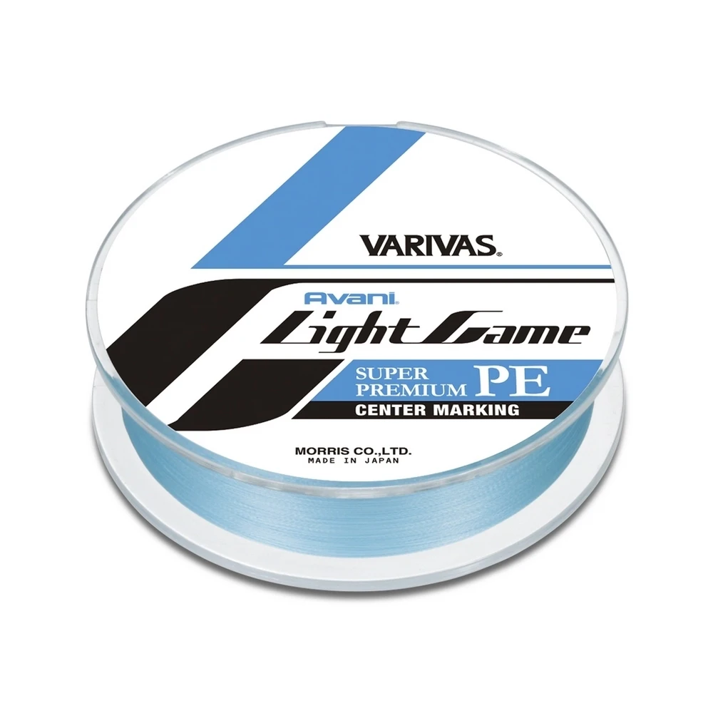 Плетеный шнур Varivas Avani Light Game Super Premium PE Center Marking x4, #0.2, 150 м, голубой - фото 1 - id-p187642608