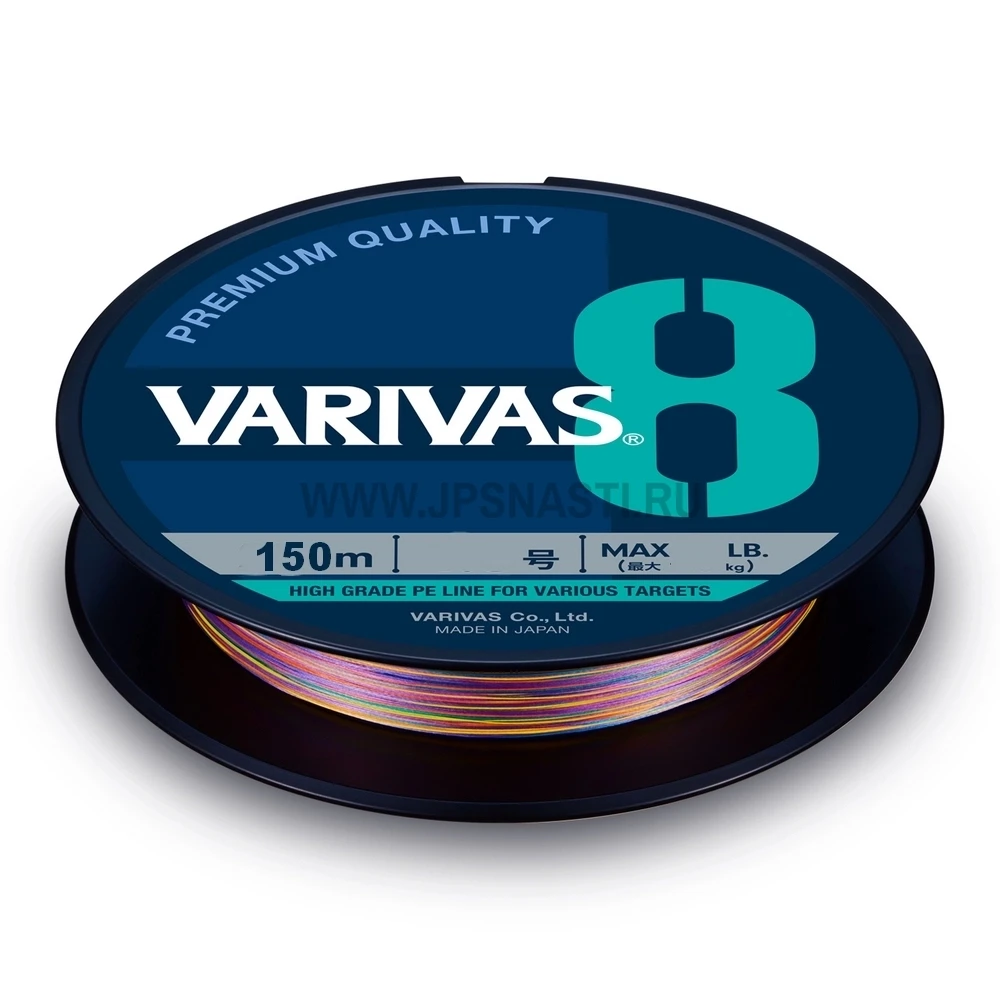 Плетеный шнур Varivas 8 Stripe Marking Edition, #0.6, 150 м, Многоцветный - фото 1 - id-p187642615