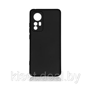 Soft-touch бампер KST Silicone Cover для Xiaomi 12 / 12X (2022) черный с закрытым низом