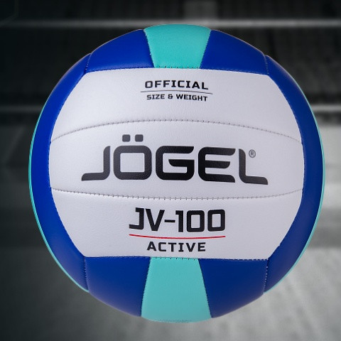 Мяч волейбольный Jogel JV-100 (синий-мятный) - фото 1 - id-p187642683