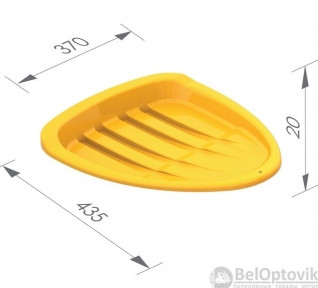 Детские салазки ледянки Нордпласт (38  43  6 см) Желтые