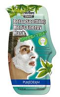 Расслабляющая и наполняющая энергией маска для мужчин Purederm "Зеленый чай", 15 мл