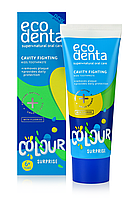 Детская зубная паста Ecodenta Сavity Fighting Colour Surprise, 75 мл