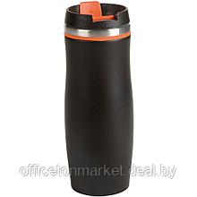 Кружка термическая "Dark Crema", металл, пластик, 400 мл, черный, оранжевый
